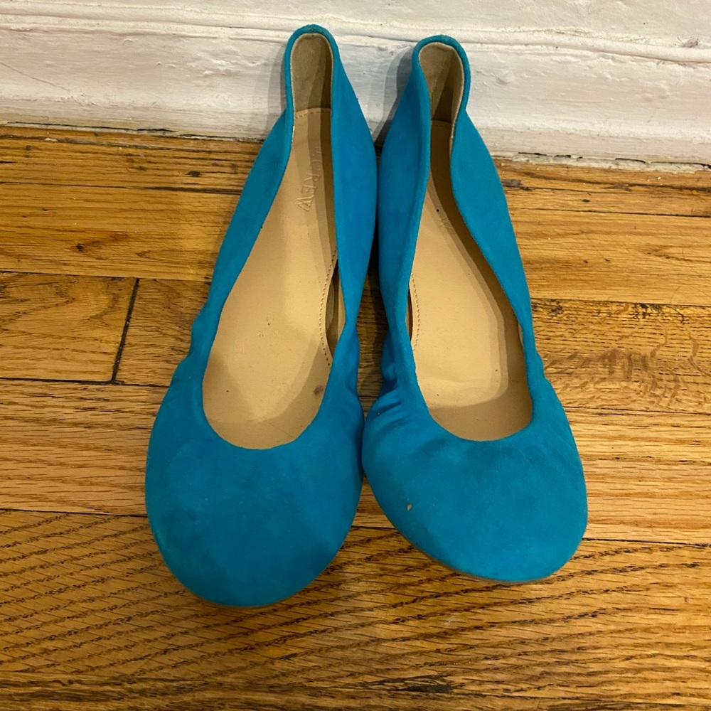 JCrew Anya Ballet Flat in Turquoise